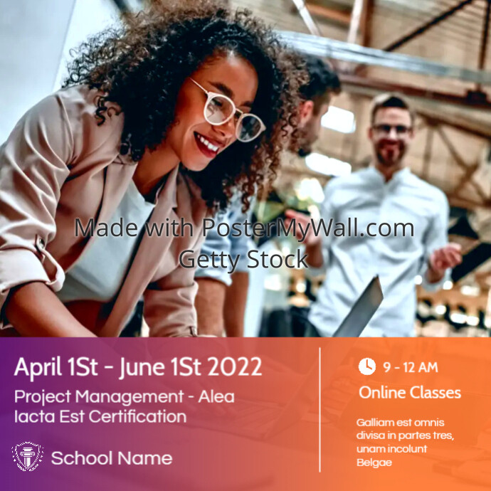 Project management instagram post banner adve