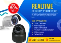 cctv camera flyer template A4