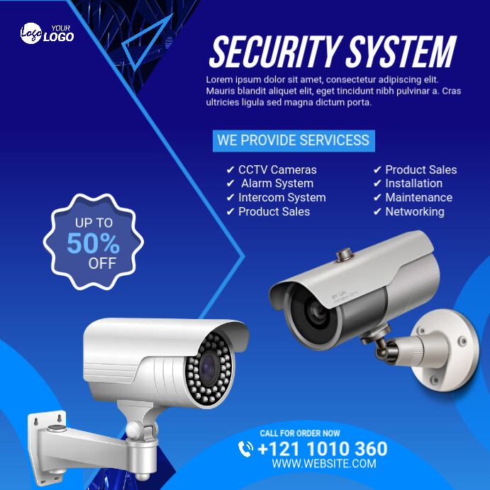 cctv Camera instragram post Template | PosterMyWall
