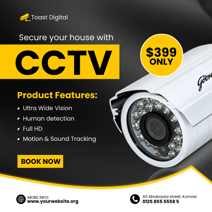 CCTV Camera Sale Flyer Template | PosterMyWall