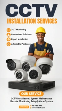 CCTV Installation Instagram na Kuwento template