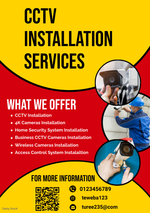 cctv installation flyers Template | PosterMyWall