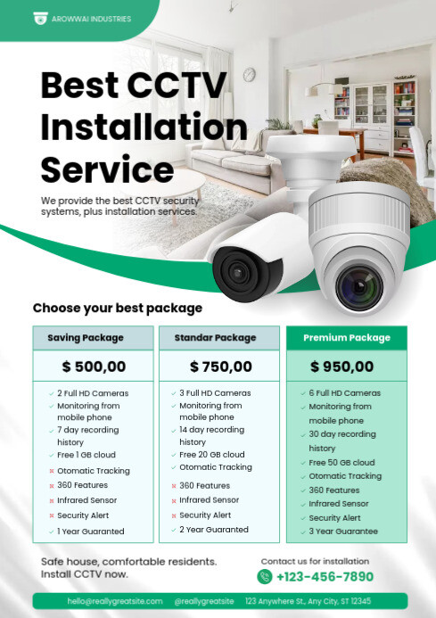 cctv installation service template | PosterMyWall
