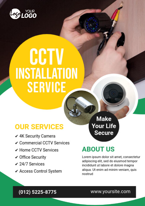CCTV Installation Services Flyer Template | PosterMyWall