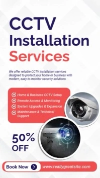 CCTV Installation Services Poster Template – Professional Security Camera Setup Instagram Story