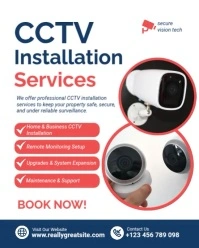 CCTV Installation Services Poster Template – Professional Security Camera Setup Instagram Portrait