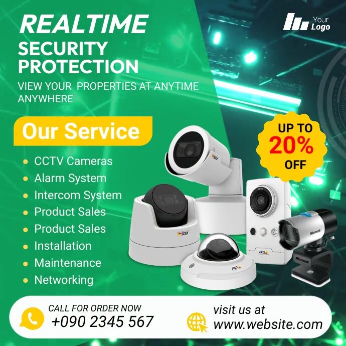 CCTV Security Camera Sale Instagram Post Template | PosterMyWall