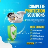 CCTV Service Instagram Post template