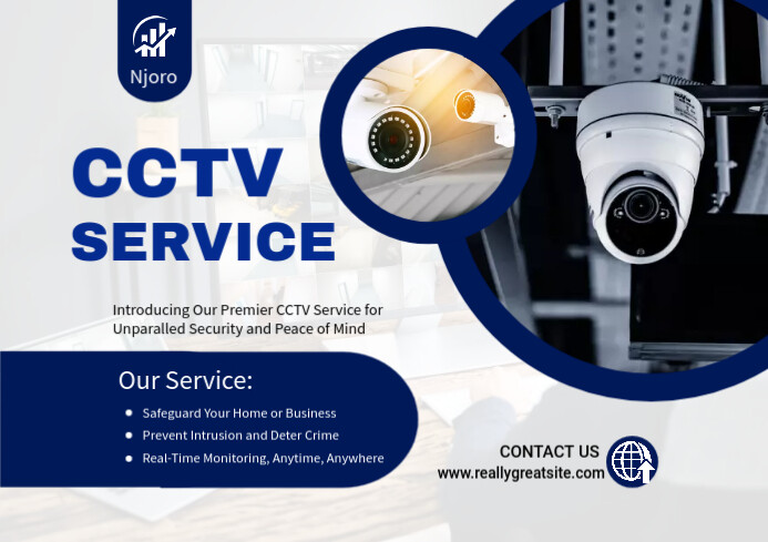 Cctv Camera Advertisement Poster Template