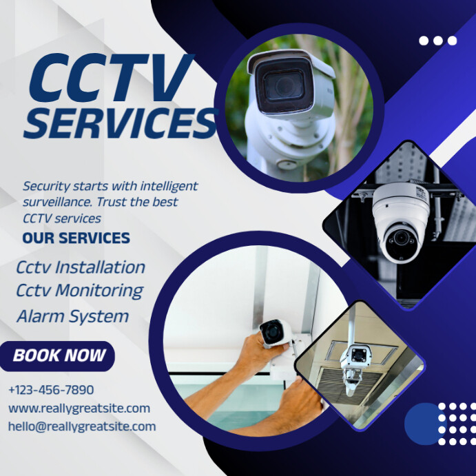 CCTV service Security service Surveillance Template | PosterMyWall