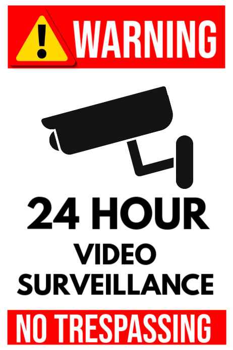 CCTV Surveillance Warning Camera Template PosterMyWall