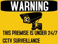 CCTV SURVELLANCE Yard Sign template