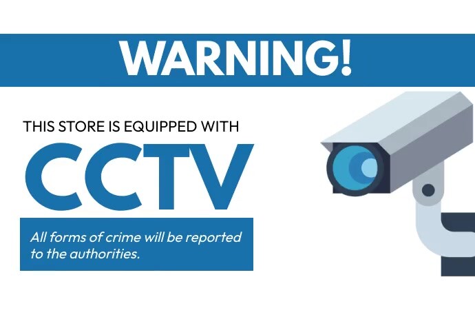 CCTV Warning Sign Template PosterMyWall