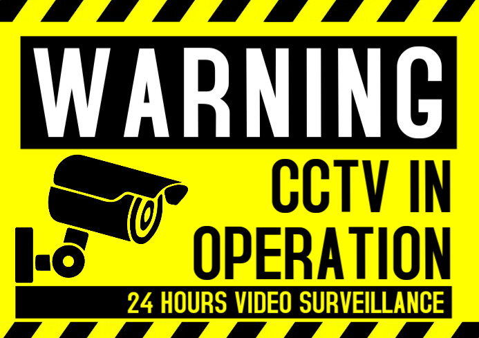 Cctv Warning Sign Poster Template PosterMyWall cctv-warning-sign-poster-template-postermywall