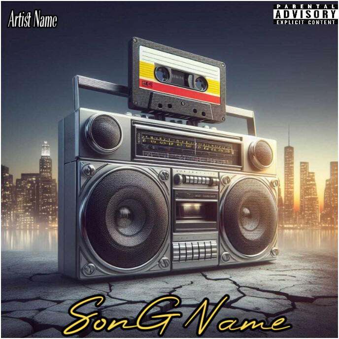 CD mixtape song album cover art work template Capa de álbum