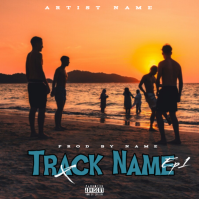 CD mixtape song album cover art work templete template