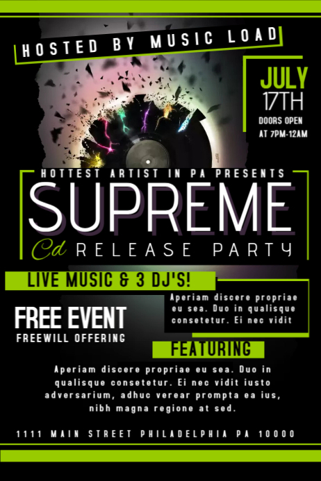 CD release Party Template | PosterMyWall