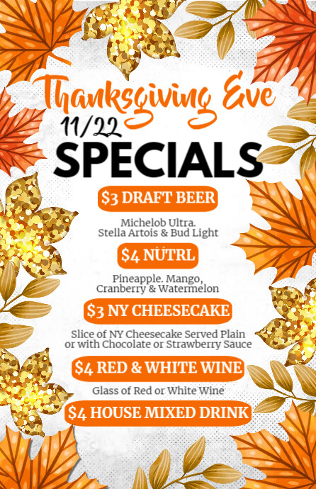 fall menu, autumn menu | PosterMyWall