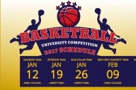 Basketball Schedule Poster Template