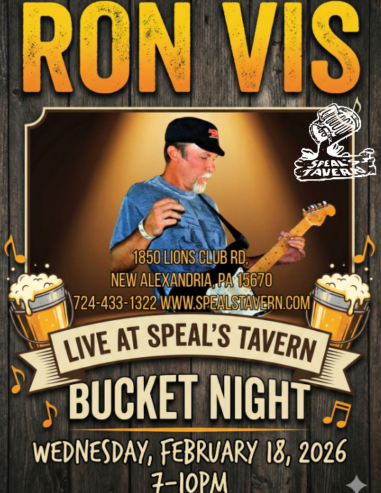 Bucket Night with Ron Vis at Speal's Tavern