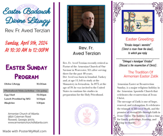 Easter Event Program | PosterMyWall