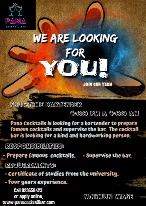 Copia de Creative Job vacancy template A4
