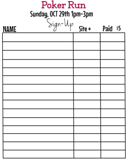 SignOut Sheet PosterMyWall