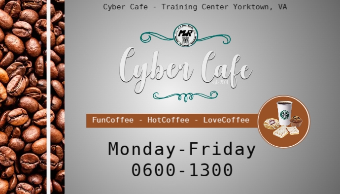 Cyber Cafe - Landscape Business Card template