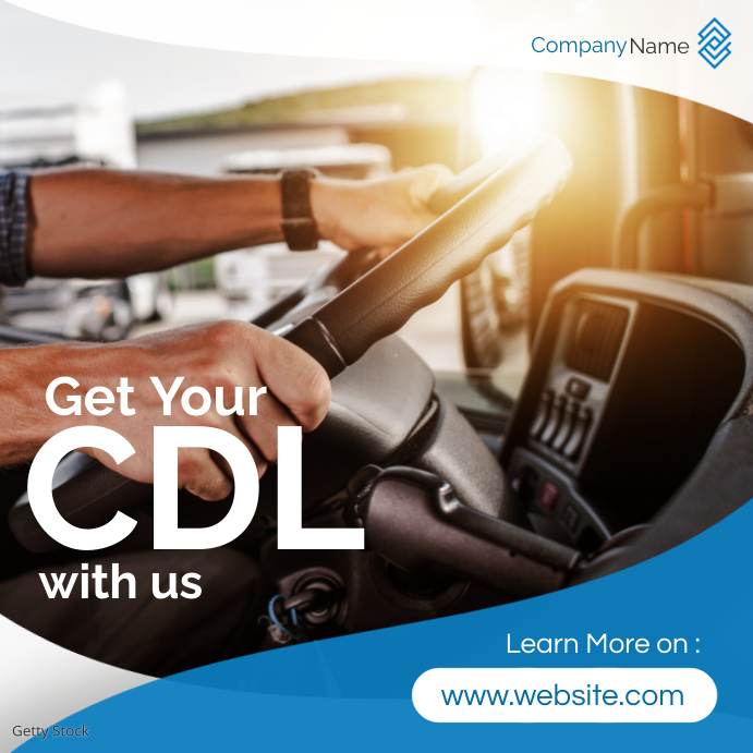 Cdl Powerpoint Template cdl license truck driving advertising Template | PosterMyWall