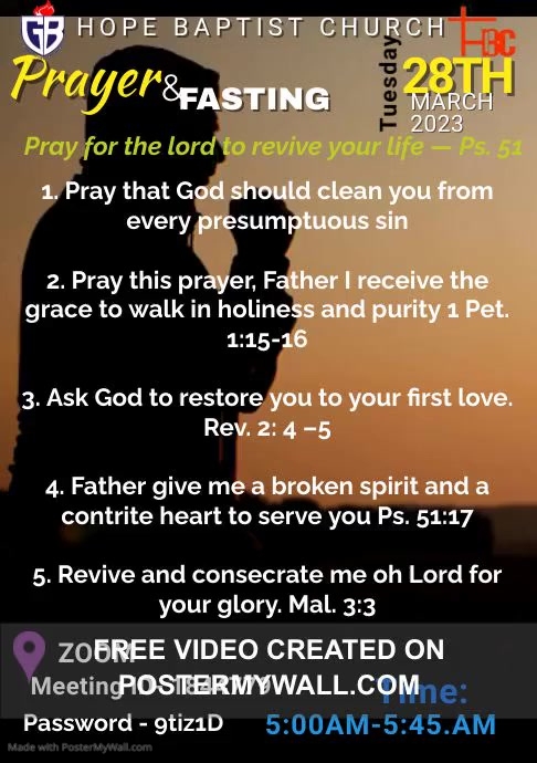 Prayer and Fasting Template (2) | PosterMyWall