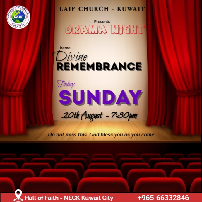 Theater stage poster design template