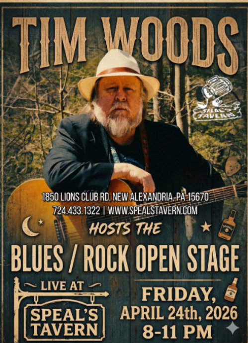 Tim Woods hosts Blues/Rock Open Stage at Speal's