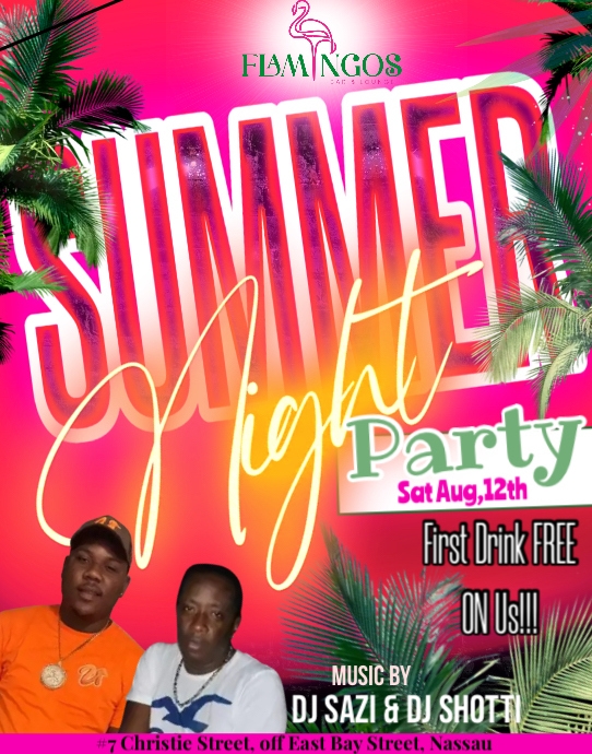 SUMMER CHILLOUT NIGHT Poster/Wallboard template