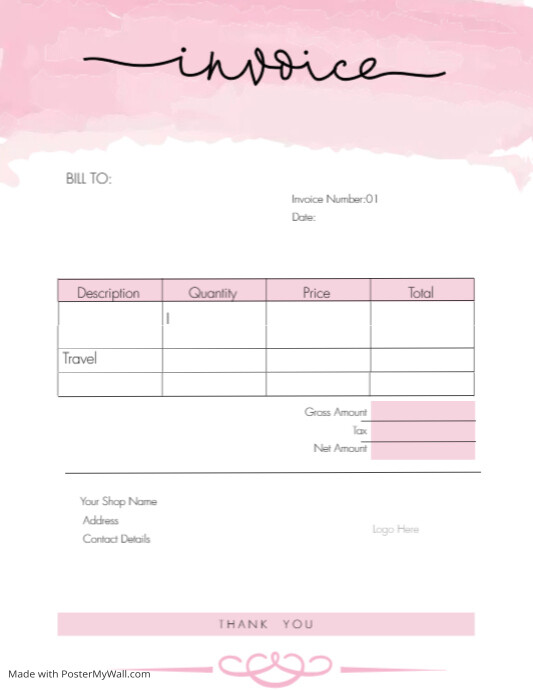 Invoice Templet Flyer (US Letter) template