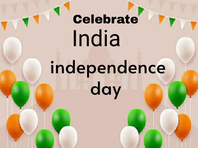 celebrat india independence day Gartenschild template