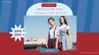 Celebrate bastille day sale template Pantalla Digital (16:9)