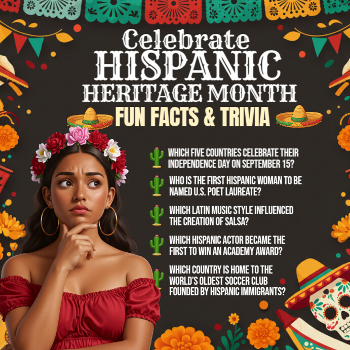 Modèle Celebrate Culture With Fun Trivia | PosterMyWall