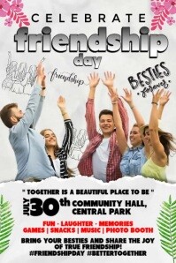 Celebrate Friendship Day Plakat template