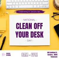 Celebrate national clean your desk template Сообщение Instagram