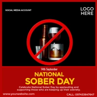 Celebrate National Sober Day Message Instagram template