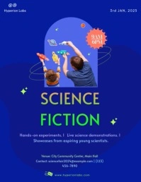Celebrate science fiction day flyer template Iflaya (Incwadi ye-US)
