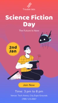 Celebrate science fiction day story template