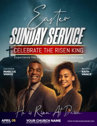 Celebrate The Risen King This Sunday Flyer (format US Letter) template