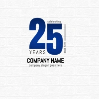 Celebrating 25 years anniversary logo Instagram Post template