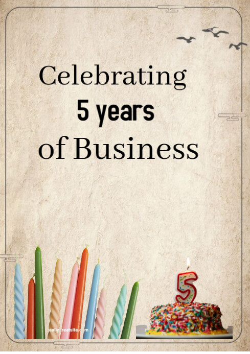 Celebrating 5 Years Of Business