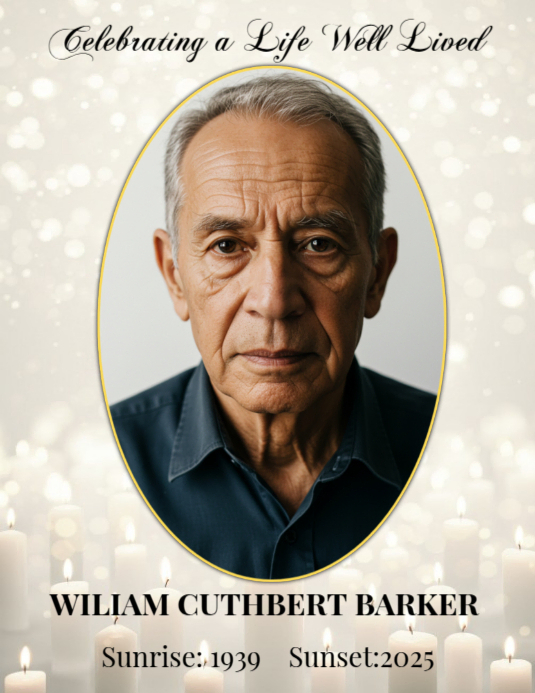 Celebrating a Life Well Lived Elegant Memorial Announcement Template