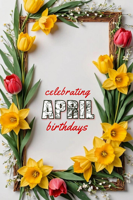 Celebrating April birthdays Template | PosterMyWall