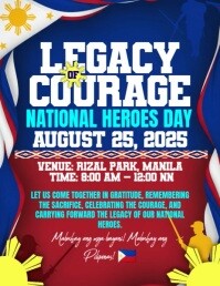 Celebrating Courage, Honoring Our Heroes Flyer (US Letter) template