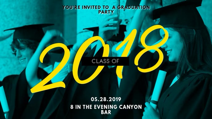 Celebrating Graduation Video Template Цифровой дисплей (16 : 9)