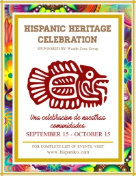 White Hispanic Heritage Month Poster